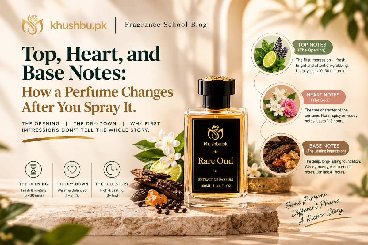 Top, Heart, and Base Notes: How a Perfume Changes After You Spray It.